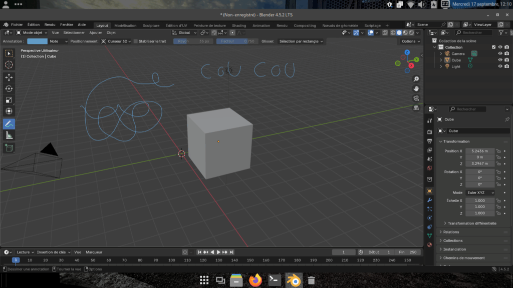 annoter sur blender