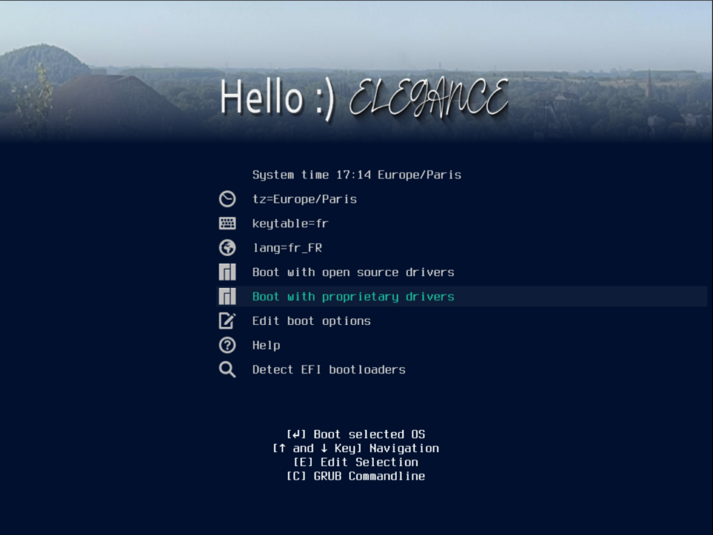ecran de demarrage elegance 33 
