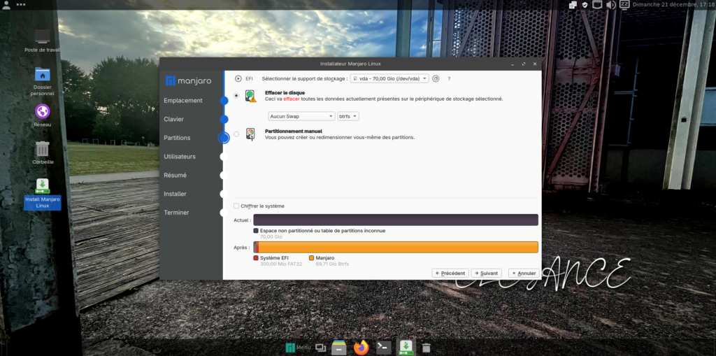 Configuration du support de stockage