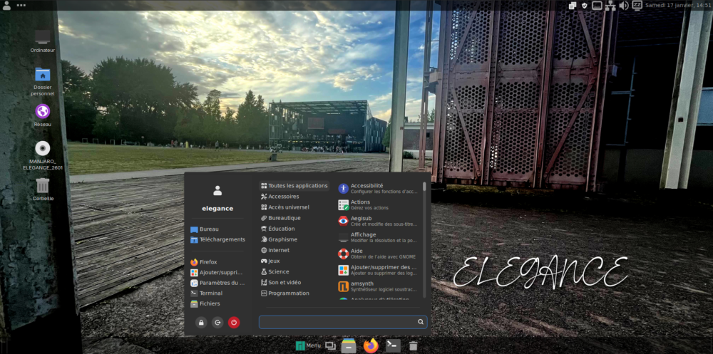 Menu des applications restylé