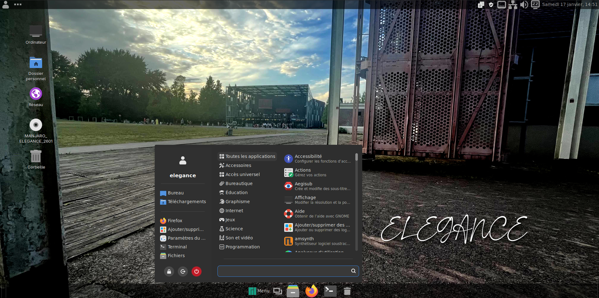 Menu des applications restylé